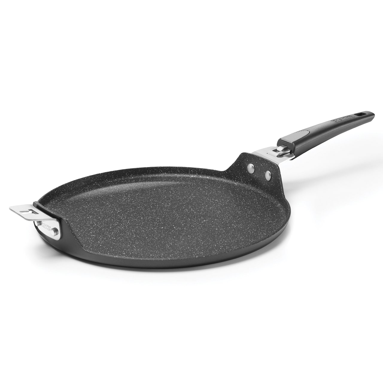THE ROCK by Starfrit 12.5" Pizza Pan & Flat Griddle With T-Lock Detachable Handle